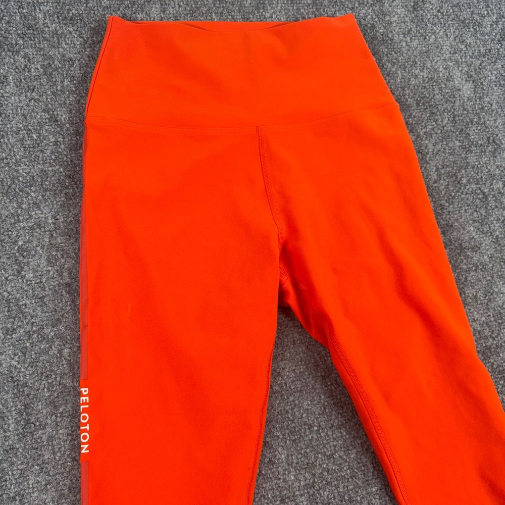 Peloton High Waist‎ Leggings Women's Size S Workout Fitness Athletic Orange
